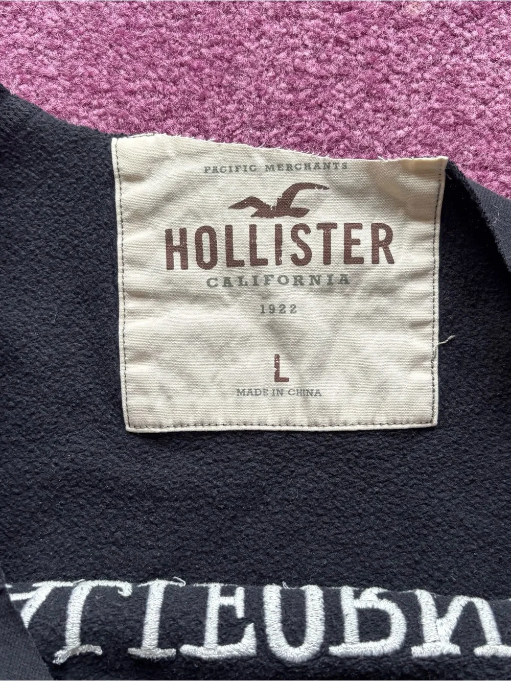 Hollister Black Pullover with White Logo Detail - Picture 3 of 5